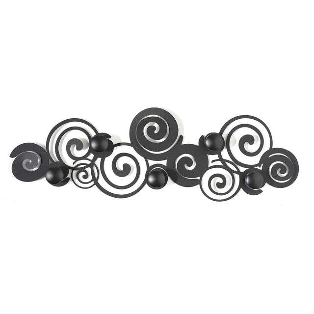 Appendiabiti Orfeo Arti & Mestieri in ferro nero 75x25 cm
