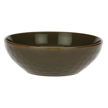 Insalatiera Concerto Rose & Tulipani in stoneware color tortora 26 cm