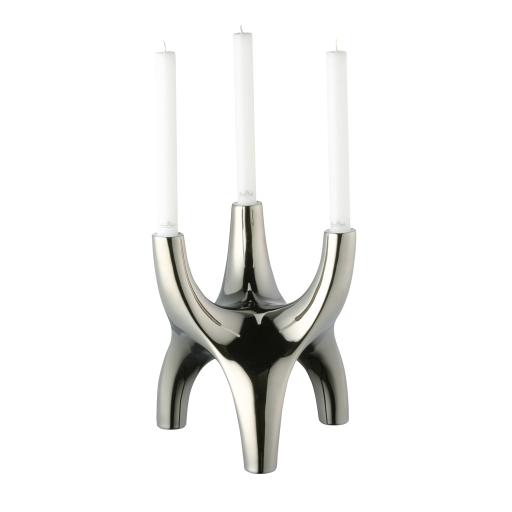 Candeliere Free Spirit Rosenthal in porcellana bianca altezza 23 cm
