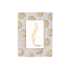 Portafoto TiGuardo Rituali Domestici in resina bianco e oro 13x18 cm