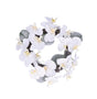 Ghirlanda con orchidee bianche Rituali Domestici in tessuto 34 cm