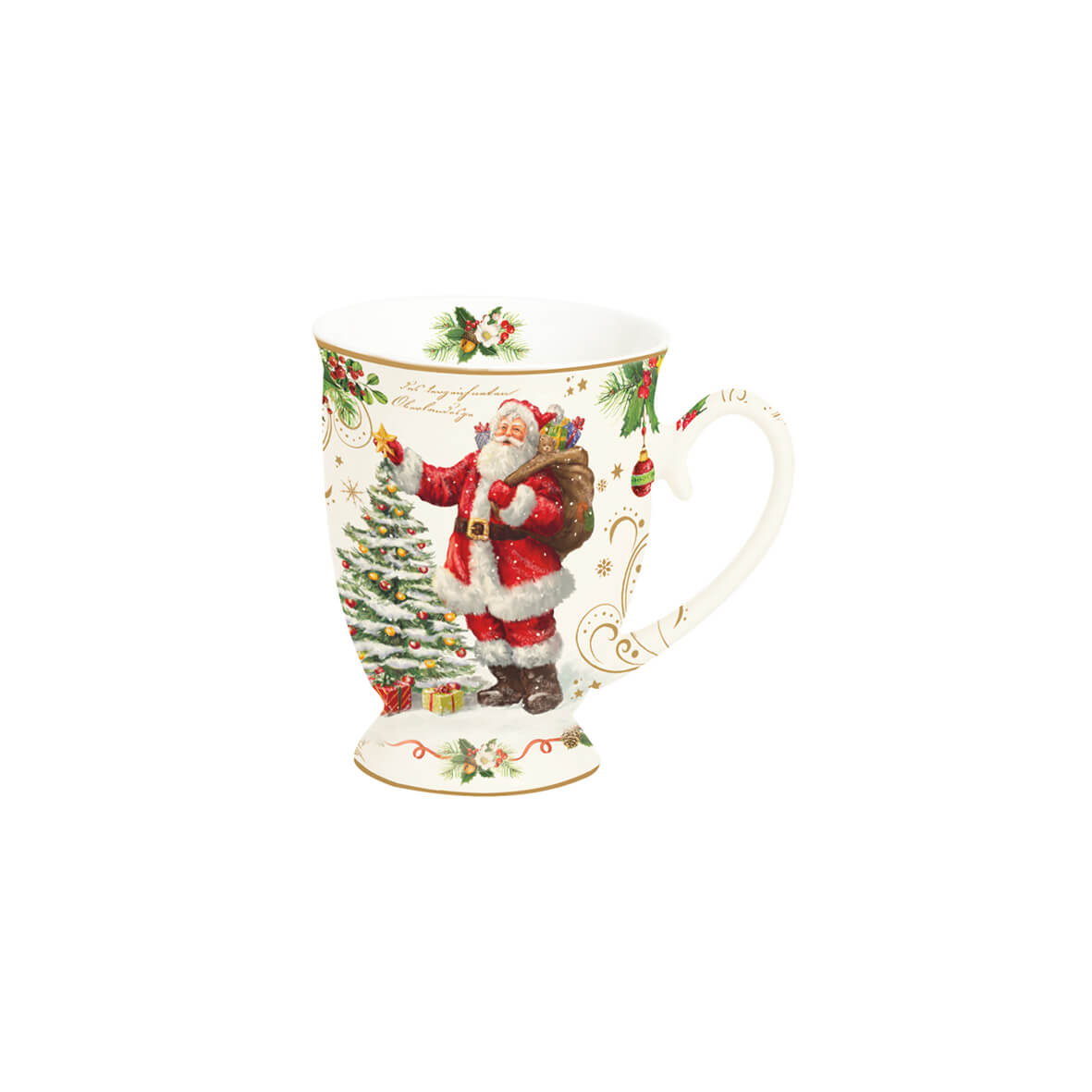 Tazza caffè Magic Christmas Easy Life in porcellana decoro Babbo Natale 250 ml