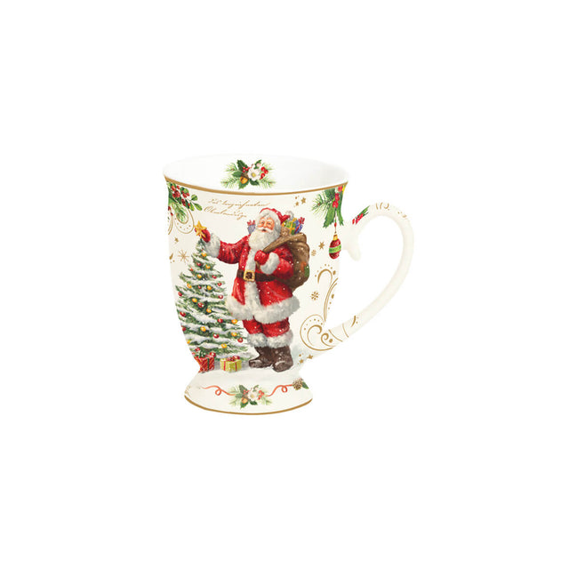 Tazza caffè Magic Christmas Easy Life in porcellana decoro Babbo Natale 250 ml