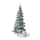 Albero di Natale con regali Lladrò in porcellana decorata 26x11 cm