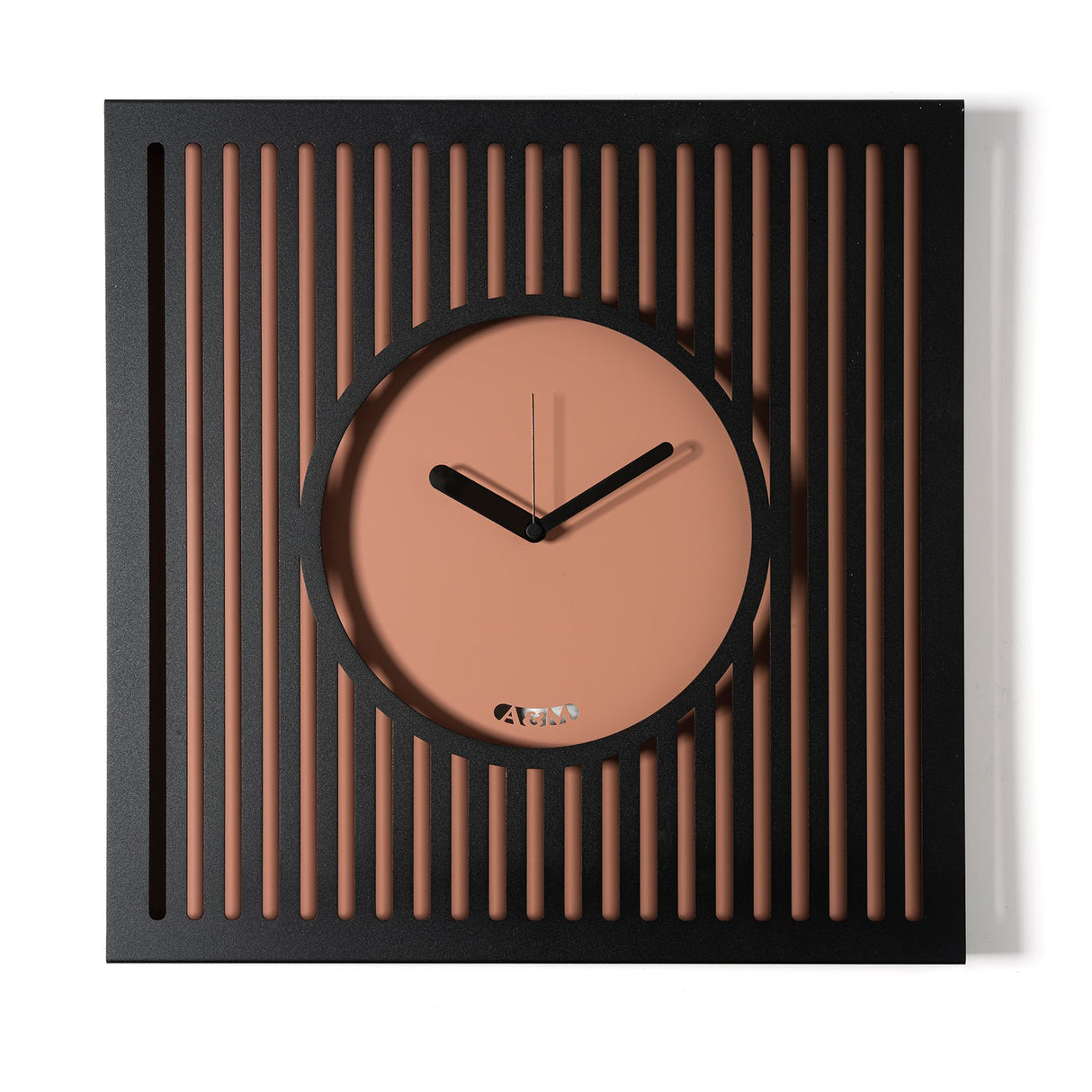 Orologio da parete Tiffany Arti & Mestieri in ferro nero mocha mousse 50x50 cm