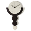 Orologio a pendolo Trilogy Arti & Mestieri in ferro avorio e nero 49,5x29 cm