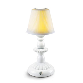 Lampada da tavolo Firefly Lotus Lladrò in porcellana decorata 28x12 cm