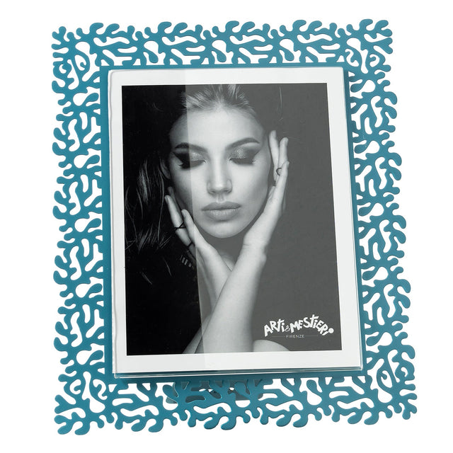 Portafoto Corallo Maxi Arti & Mestieri in ferro blu 34x29 cm