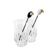 Set 2 bicchieri Lladrò in cristallo e porcellana decorata 20 cm