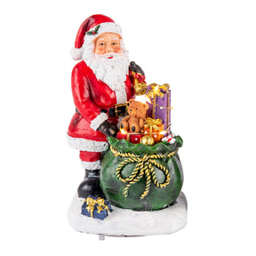 Statuina Babbo Natale con sacco doni Timstor in resina 15 cm