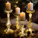 BIANCHI DINO Candeliere con LED 29x11cm Oro Decorazione Natalizia