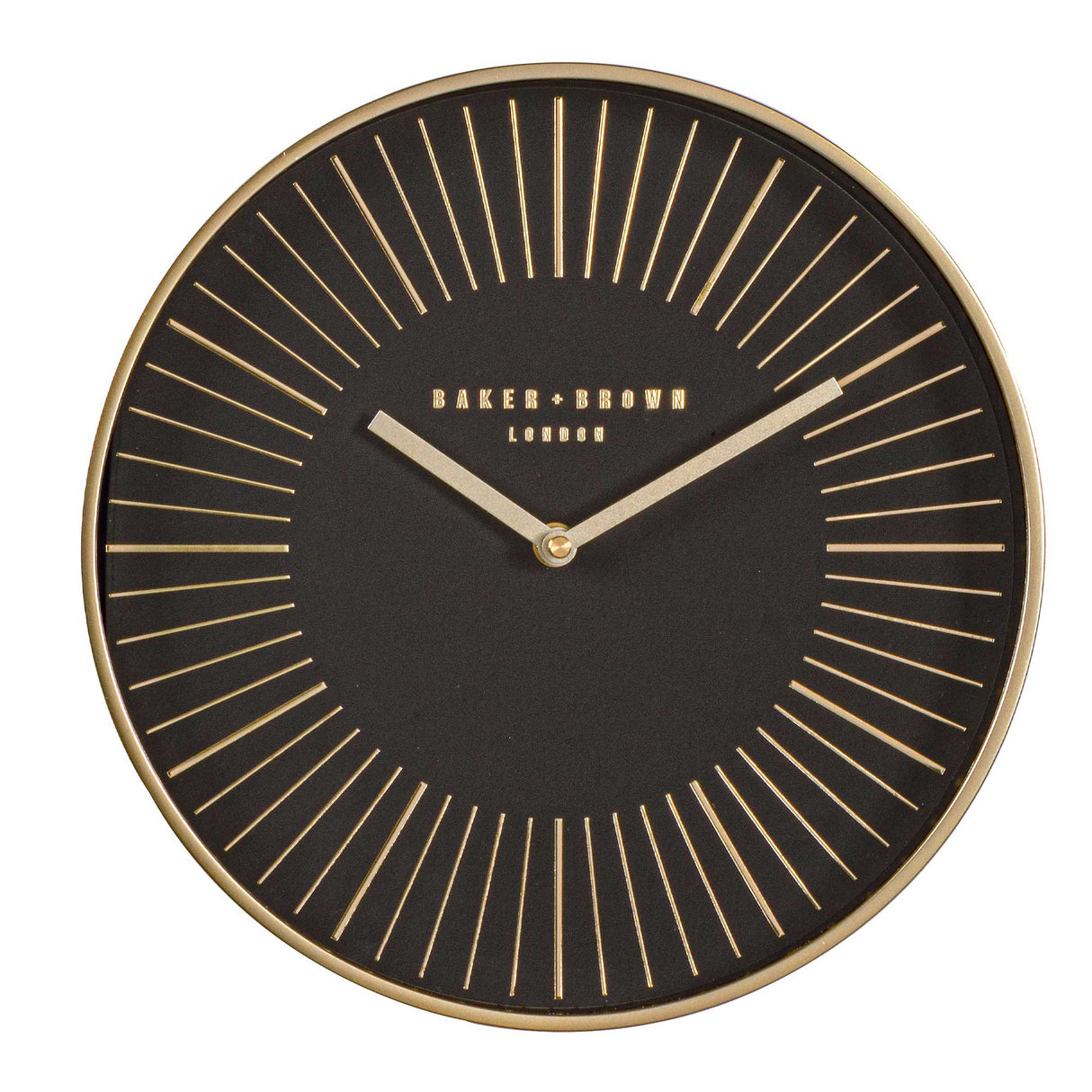 Orologio da parete Whatever Bizzotto in vetro nero e dettagli oro 50 cm