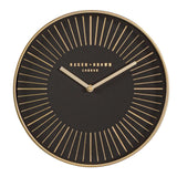 Orologio da parete Whatever Bizzotto in vetro nero e dettagli oro 50 cm