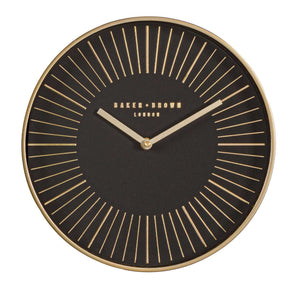 Orologio da parete Whatever Bizzotto in vetro nero e dettagli oro 50 cm
