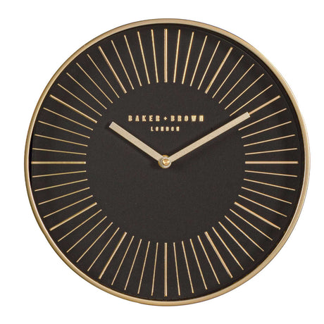 Orologio da parete Whatever Bizzotto in vetro nero e dettagli oro 50 cm