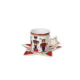 BRANDANI - Tea Cup Set 2 Pieces The Nutcracker Christmas Table 8 cm Porcelain 84174