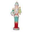 Schiaccianoci Natale Timstor in poliresina rosa e azzurro 107,5 cm