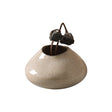 Vaso Mascagni Casa in ceramica color sabbia finitura lucida 21x13,5 cm