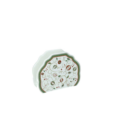 Portatovaglioli Tempo di Festa Brandani in porcellana decorata 12x10 cm