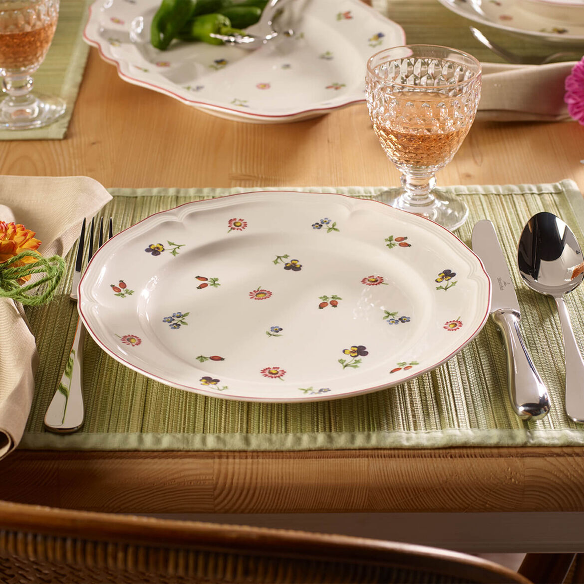 VILLEROY &amp; BOCH Petite Fleur Set 6 Pieces Dinner Plate 26cm Porcelain Table