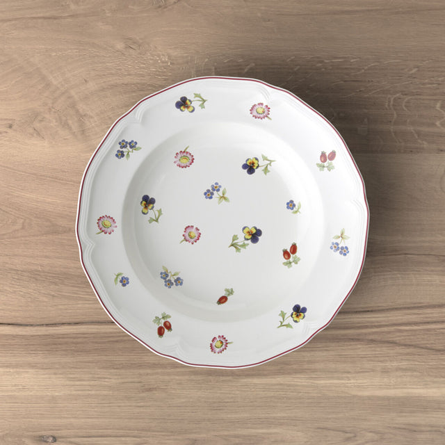 Piatto fondo Petite Fleur Villeroy & Boch in porcellana decoro floreale 23 cm