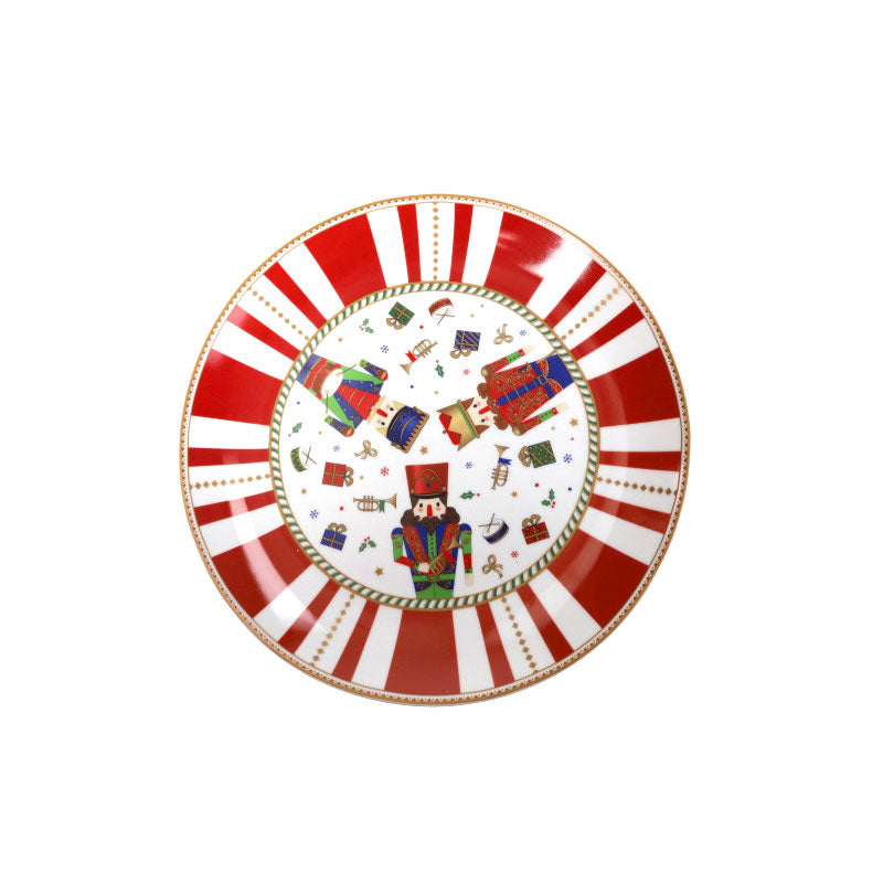 Piatto da portata Lo Schiaccianoci Brandani in porcellana decorata 30 cm