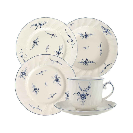 Set piatti Vieux Luxembourg Villeroy & Boch in porcellana bianca 30 pezzi