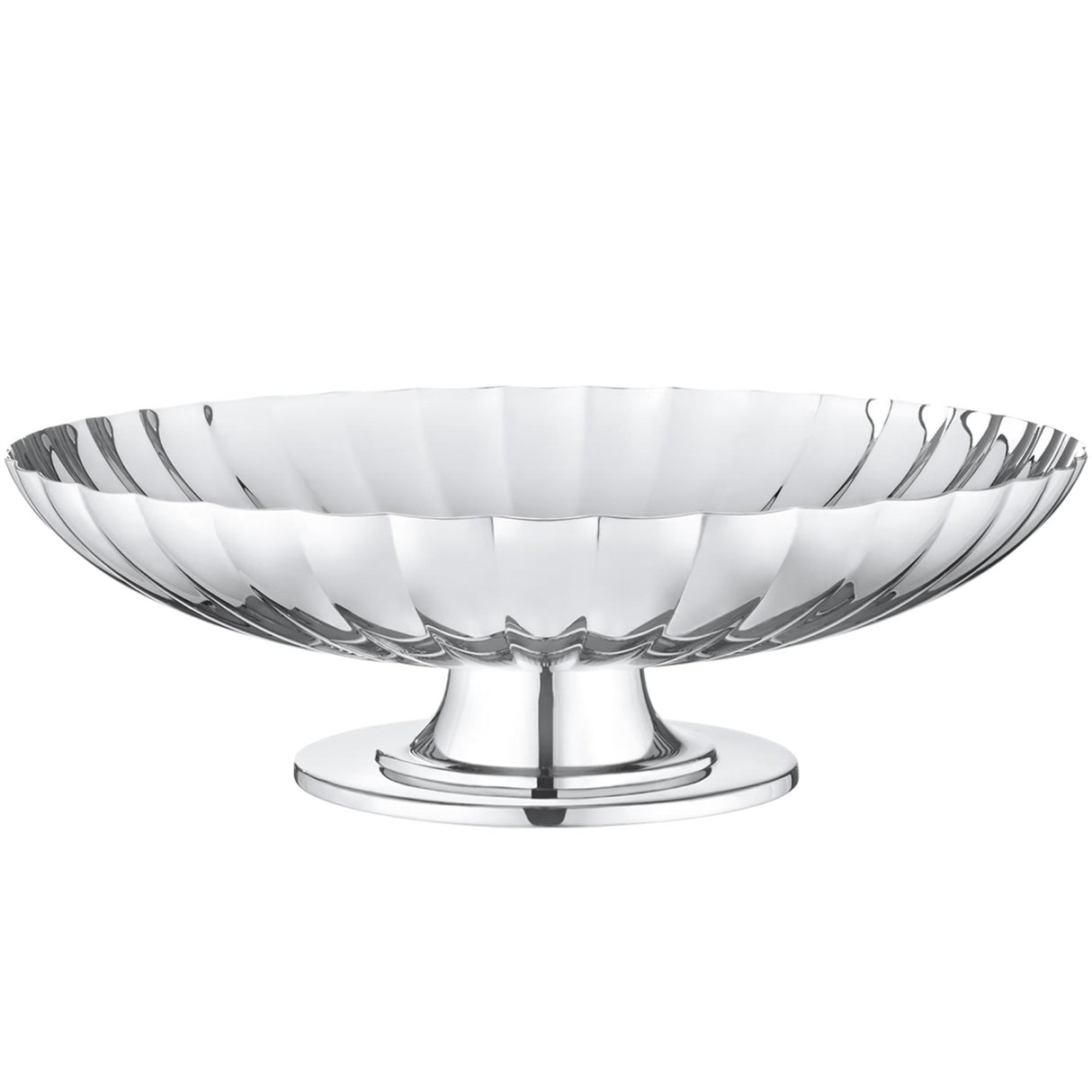 Alzata con piede Bernadotte Georg Jensen acciaio inox lucido 28 cm