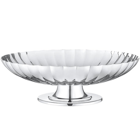 Alzata con piede Bernadotte Georg Jensen acciaio inox lucido 28 cm