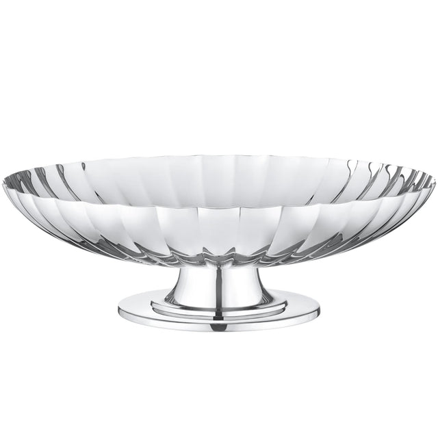 Alzata con piede Bernadotte Georg Jensen acciaio inox lucido 28 cm