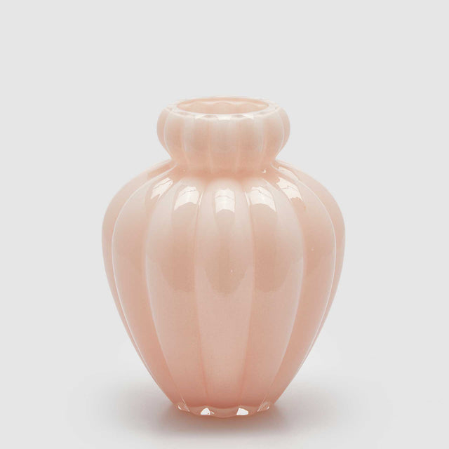 Vaso Chignon EDG in vetro rosa 28x22 cm