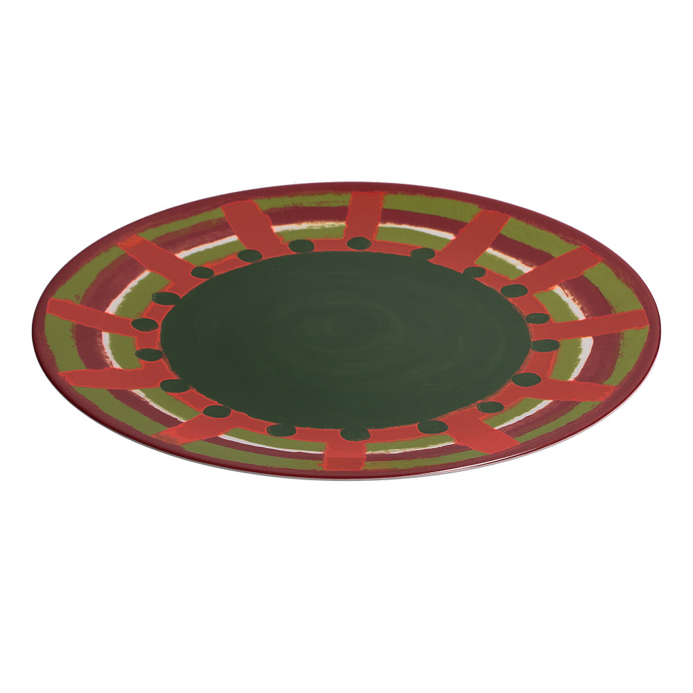 ROSES &amp; TULIPS - Cozy Cottage Round Christmas Tray 31cm Porcelain