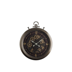 Orologio da parete Cipolla Brandani in metallo con ingranaggi 52x62 cm