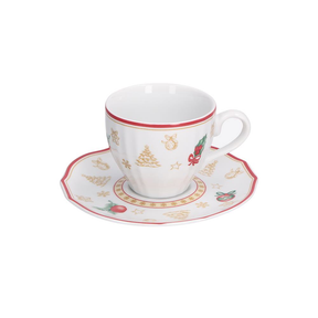 Set 6 tazze caffè Christmas Edition La Porcellana Bianca in porcellana decorata