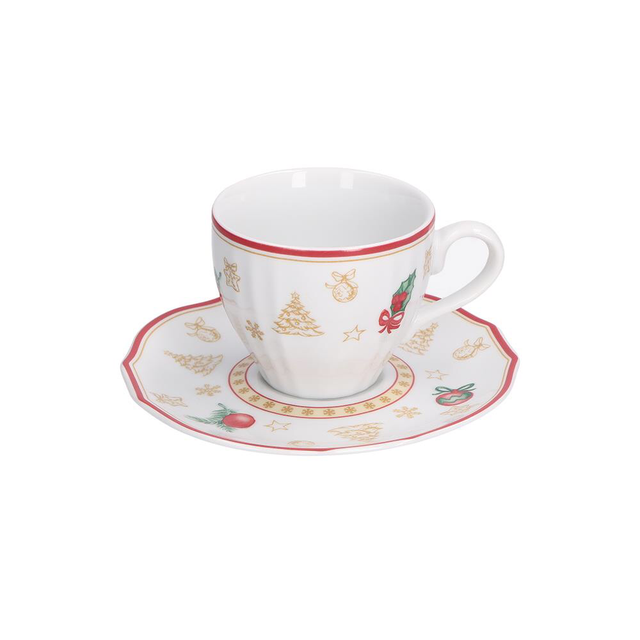 Set 6 tazze caffè Christmas Edition La Porcellana Bianca in porcellana decorata