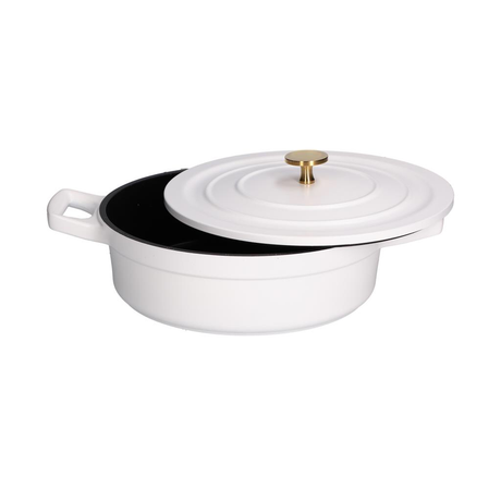 Casseruola bassa Ribolle La Porcellana Bianca in alluminio 24 cm