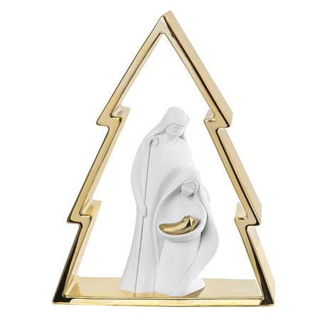 Statuina Sacra Famiglia Bongelli Preziosi in resina stile moderno 30 cm