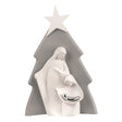 Statuina Sacra Famiglia Bongelli Preziosi in resina grigia 32 cm