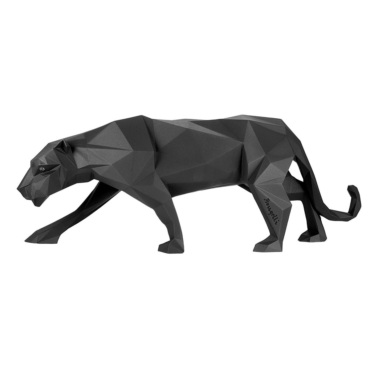 Pantera stilizzata Bongelli Preziosi in marmorino nero 40x15 cm
