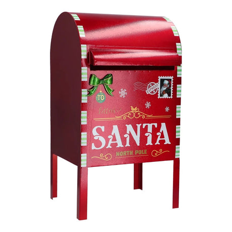Buca delle lettere Babbo Natale Timstor in metallo rosso 52x28,5 cm