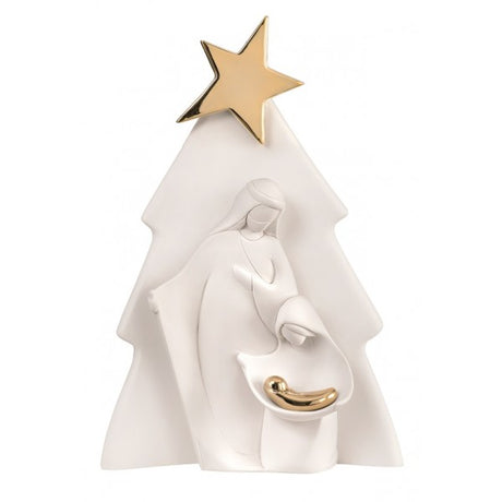 Statuina Sacra Famiglia Bongelli Preziosi in resina stile moderno 32 cm