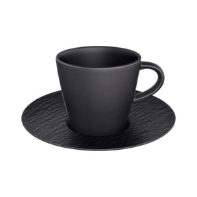 Tazzina espresso Villeroy & Boch Manufacture Rock porcellana nera opaca 12cm