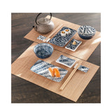 Set sushi Brandani in porcellana decorata e bamboo 12 pezzi