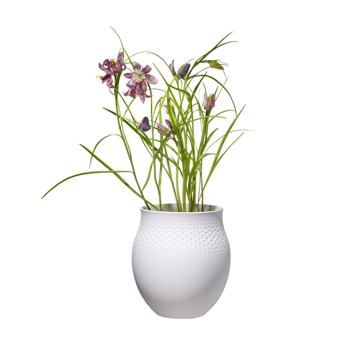 VILLEROY &amp; BOCH - Manufacture Collier White Carré Vase 16.5x17.5cm Porcelain
