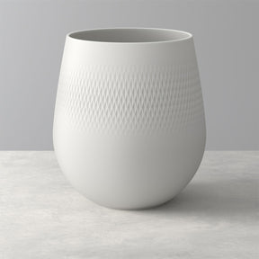 Vaso Carré Villeroy & Boch in porcellana bianca opaca 20,5x22,5 cm