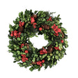 Ghirlanda natalizia Bizzotto in alloro artificiale con bacche rosse 30 cm