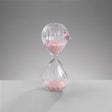 Clessidra con uccellini Mascagni Casa in vetro sabbia rosa 13 cm