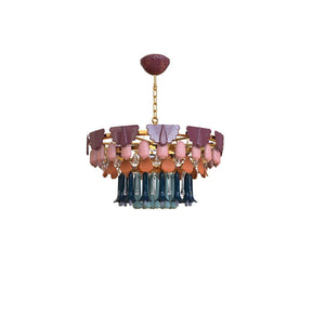Lampada a sospensione Seasons Lladrò in porcellana colorata 48x70 cm