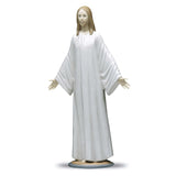 Statuetta Gesù Lladrò in porcellana lucida decorata 38x20 cm