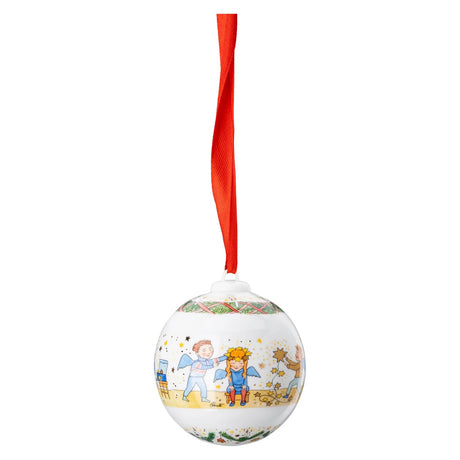 Sfera di Natale Hutschenreuther in porcellana decorata edizione 2024 6 cm